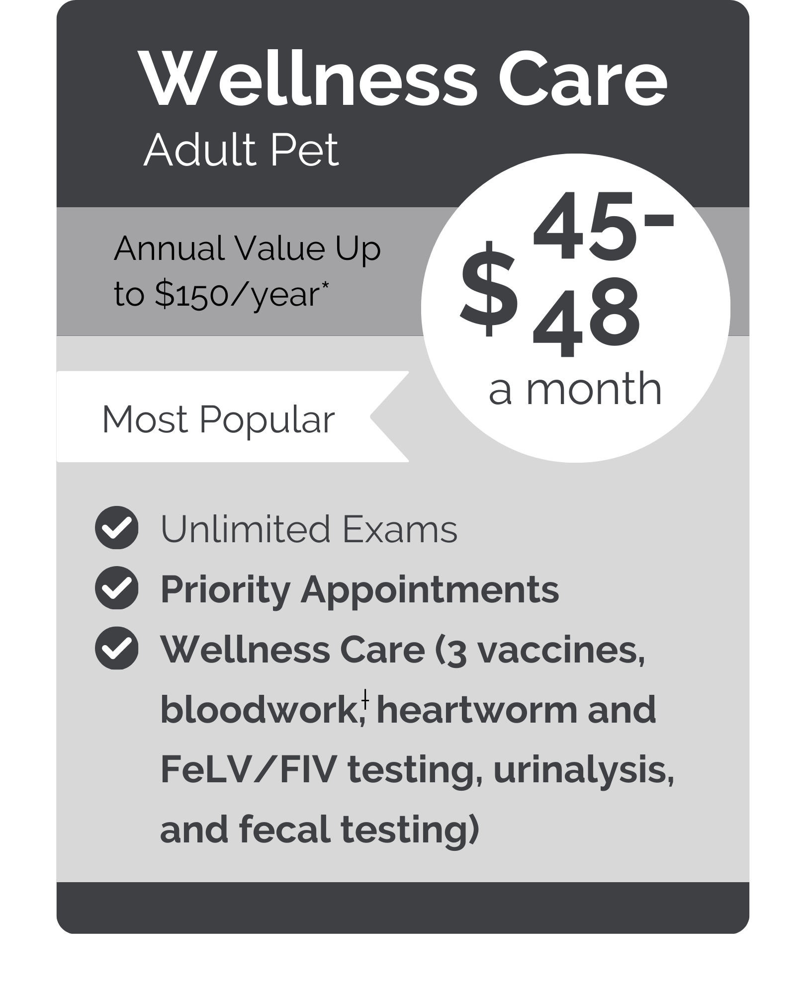 Creature Comforts VIPet Plan_pricing_Wellness_Rustic